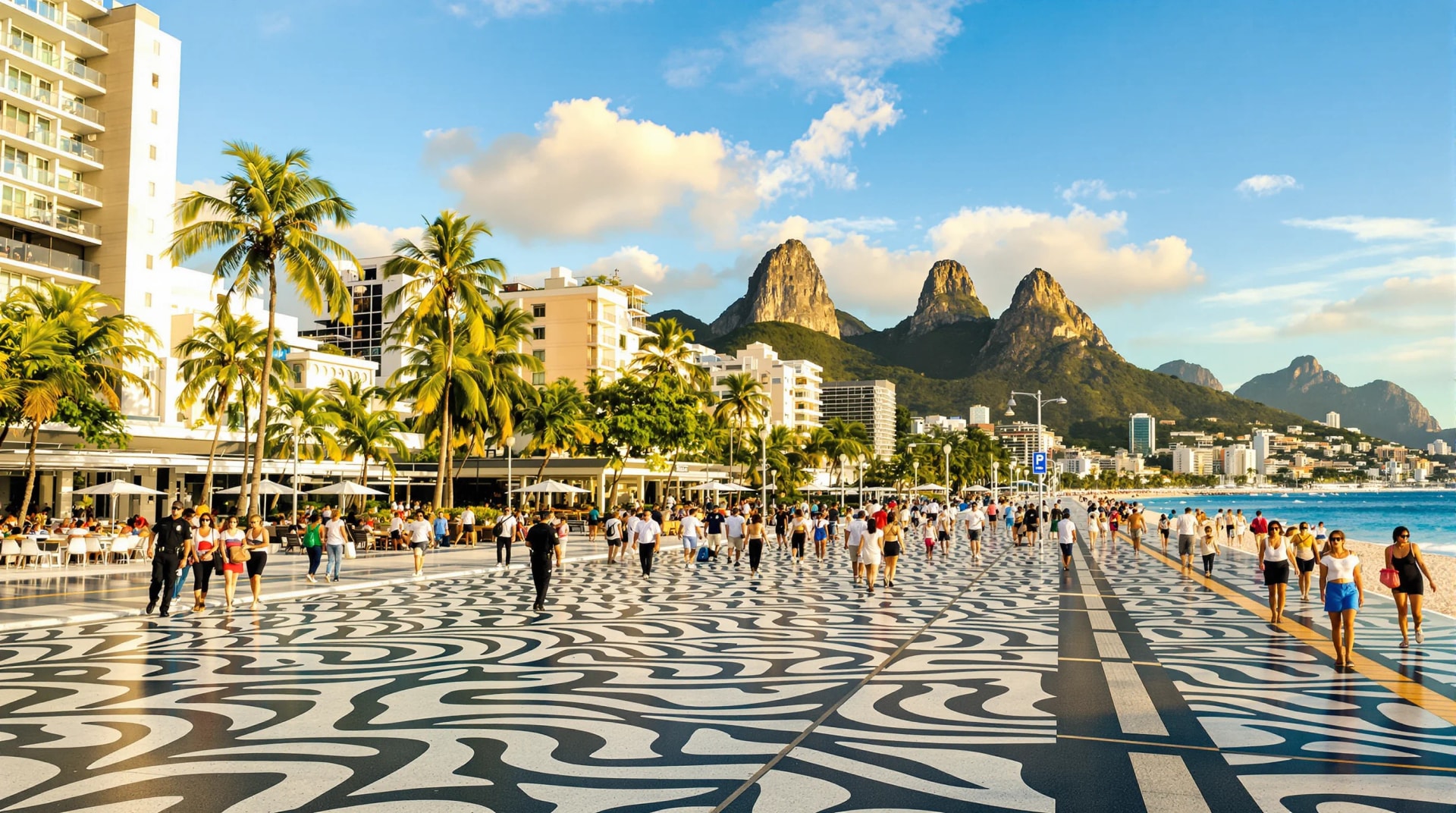 Safe tourist area at Ipanema Beach, Rio de Janeiro