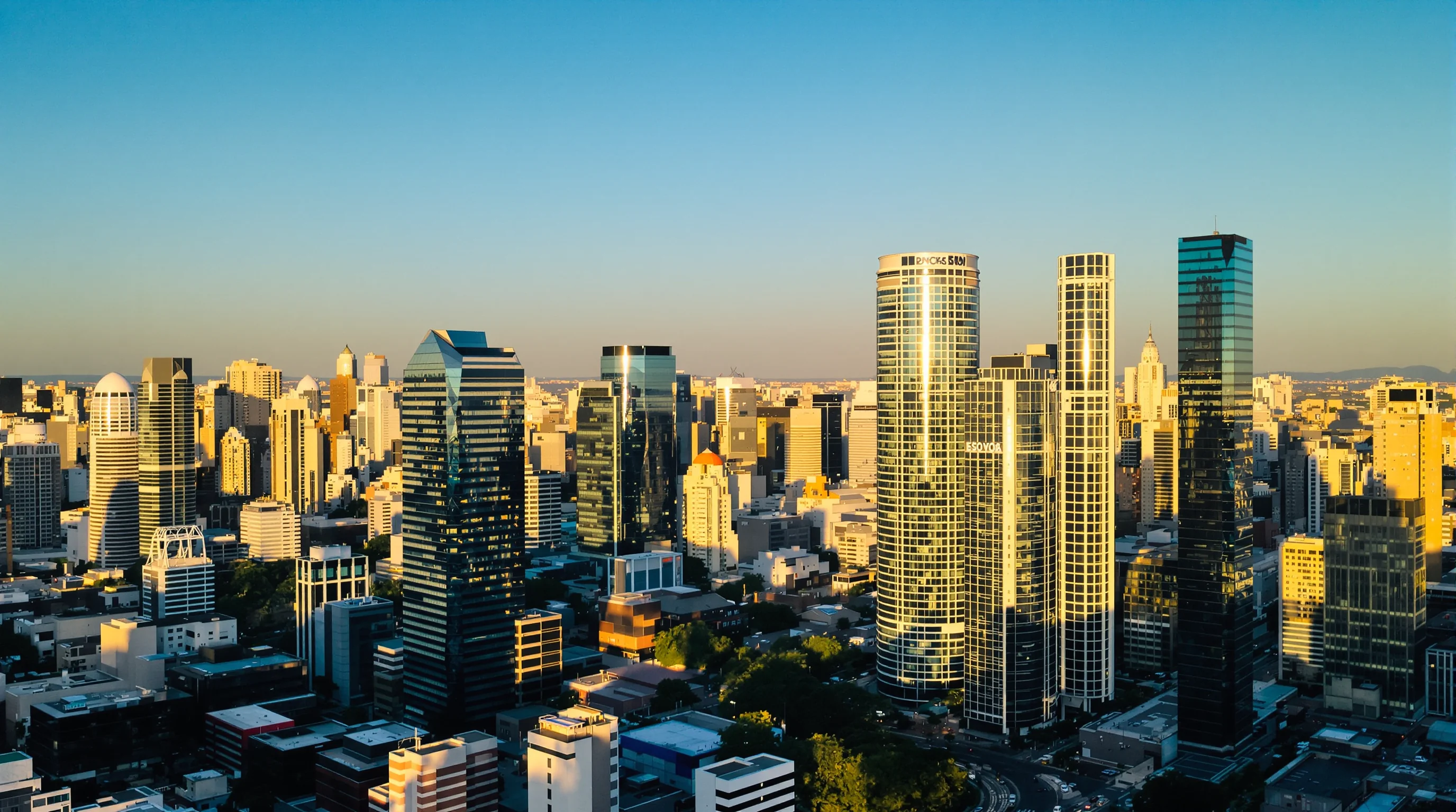 São Paulo skyline with Faria Lima financial district