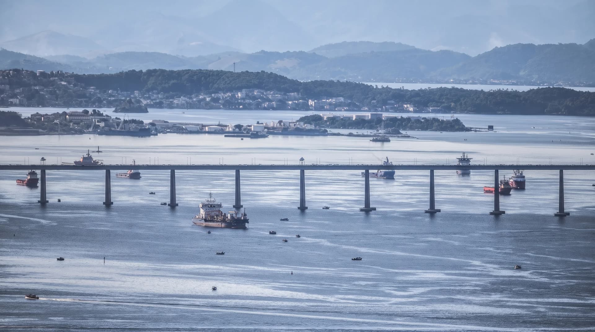 The Rio-Niterói Bridge across Guanabara Bay