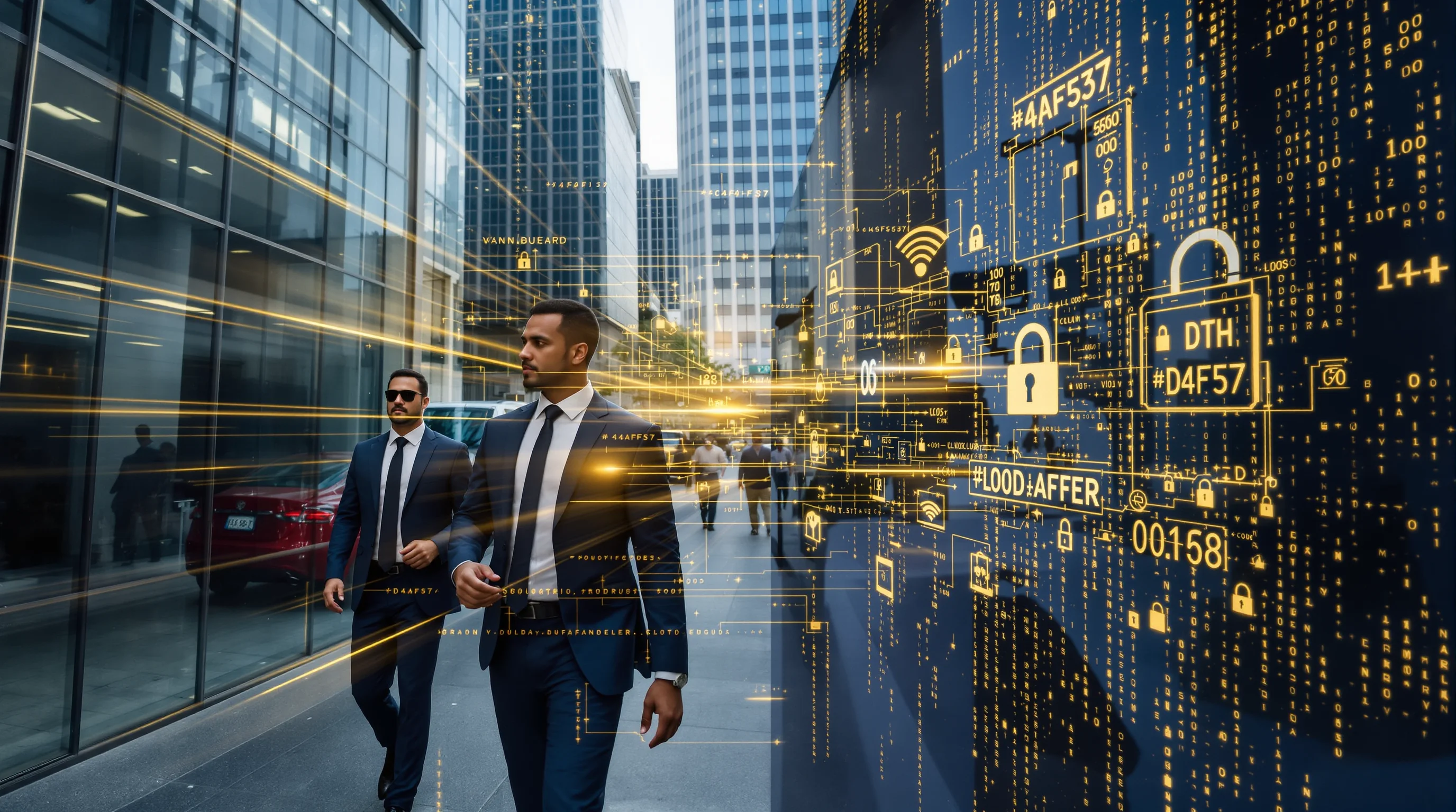 Especialista em segurança monitorando ameaças ciber-físicas em centro corporativo
